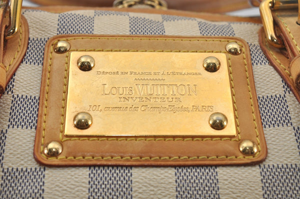 Authentic Louis Vuitton Damier Azur Berkeley Hand Boston Bag N52001 LV 0262J