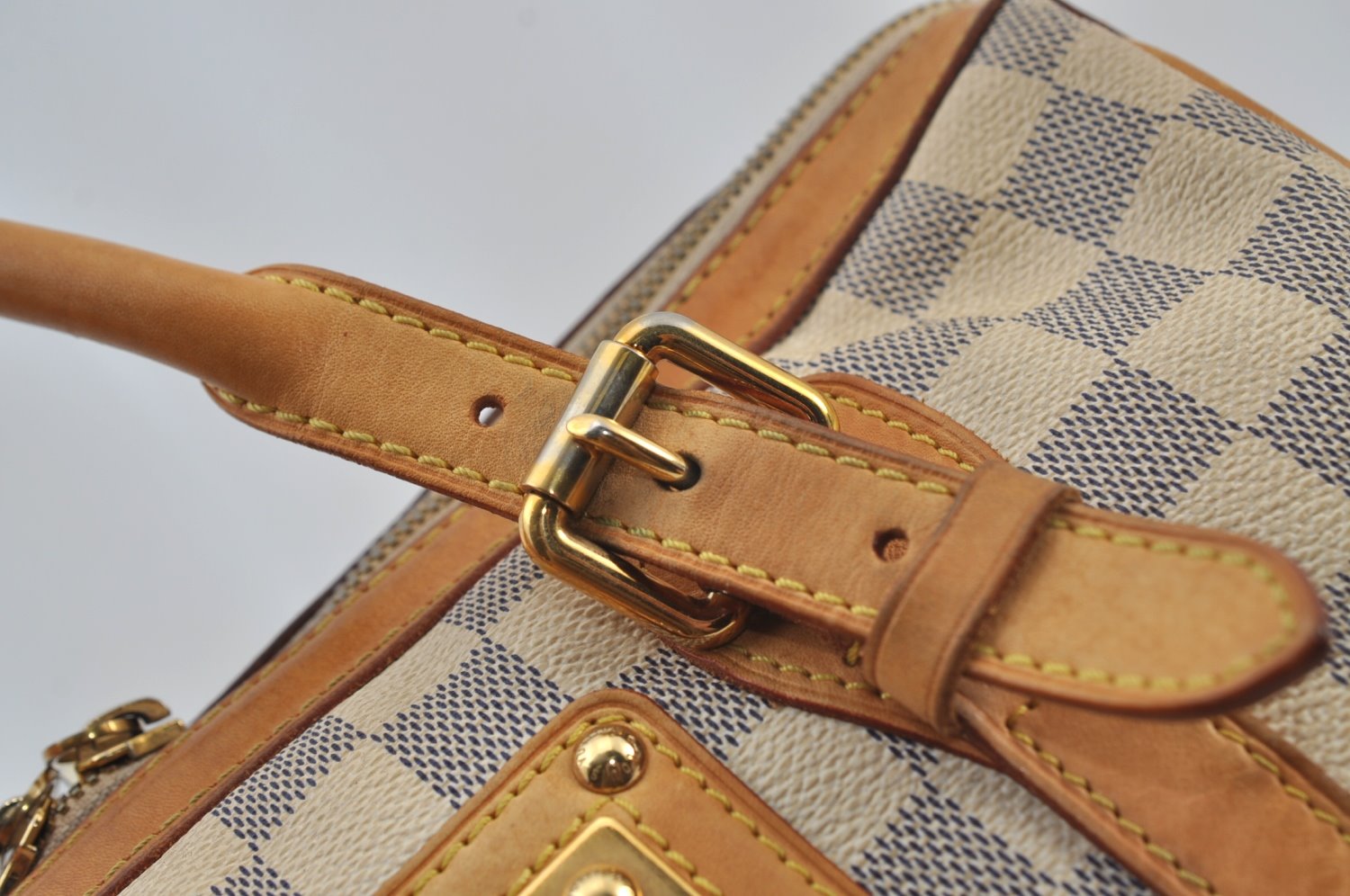 Authentic Louis Vuitton Damier Azur Berkeley Hand Boston Bag N52001 LV 0262J