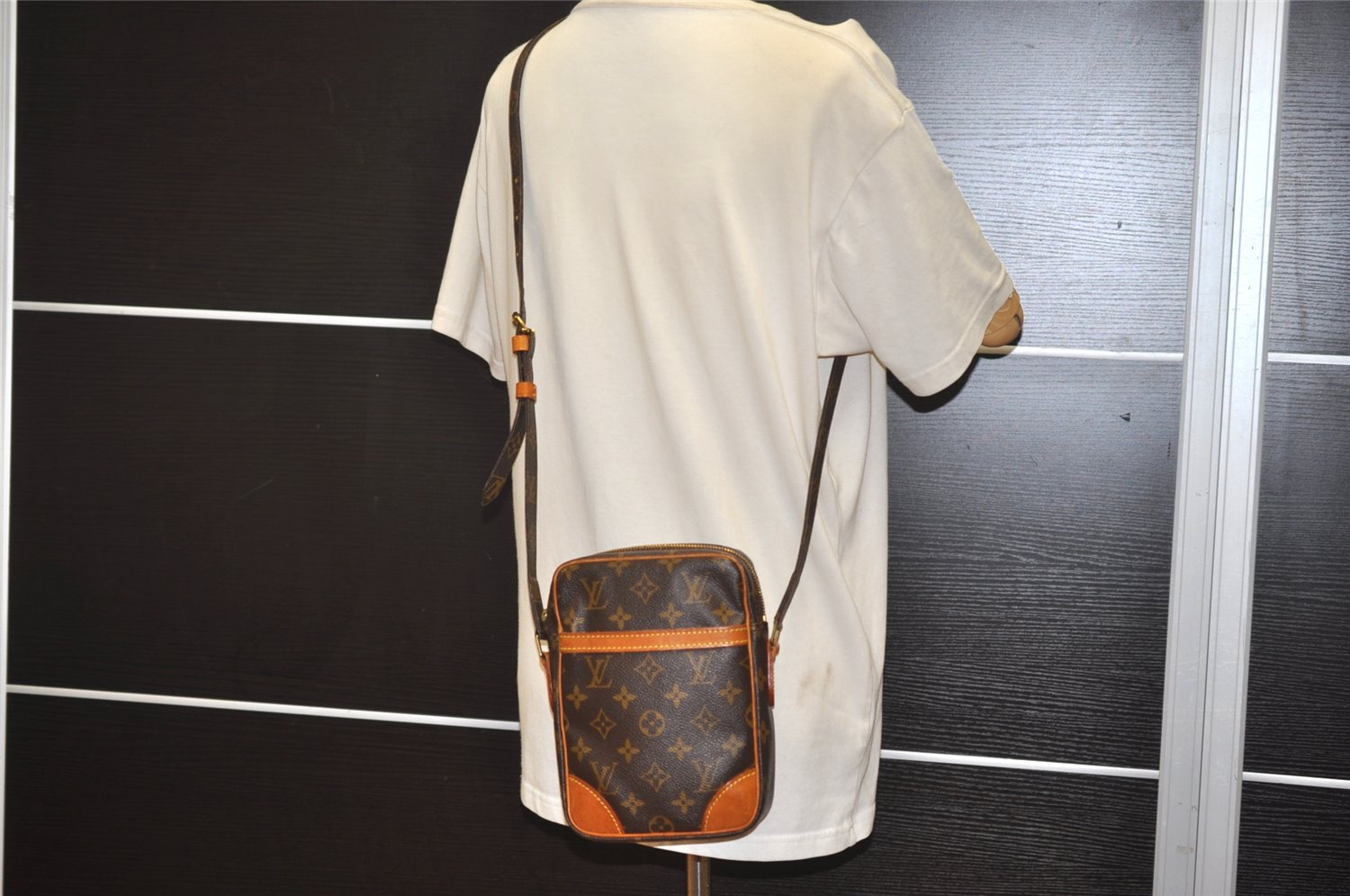 Authentic Louis Vuitton Monogram Danube Shoulder Cross Body Bag M45266 LV 0262K