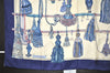 Authentic HERMES Carre 90 Scarf "Passementerie" Silk Navy Blue 0265J