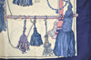 Authentic HERMES Carre 90 Scarf "Passementerie" Silk Navy Blue 0265J