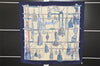 Authentic HERMES Carre 90 Scarf "Passementerie" Silk Navy Blue 0265J