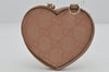 Authentic GUCCI Guccissima Heart Motif Coin Purse Case Leather Beige Box 0265K