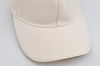 Authentic GUCCI Sherry Line Interlocking G Cap Canvas Leather Size L White 0267K