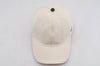 Authentic GUCCI Sherry Line Interlocking G Cap Canvas Leather Size L White 0267K
