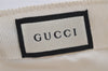 Authentic GUCCI Sherry Line Interlocking G Cap Canvas Leather Size L White 0267K