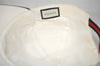 Authentic GUCCI Sherry Line Interlocking G Cap Canvas Leather Size L White 0267K