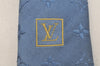 Authentic Louis Vuitton Necktie Clavat Party Tie Silk Blue M72637 Box 0270J