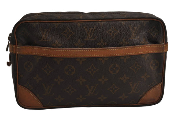 Authentic Louis Vuitton Monogram Compiegne 28 Clutch Hand Bag M51845 LV 0270K