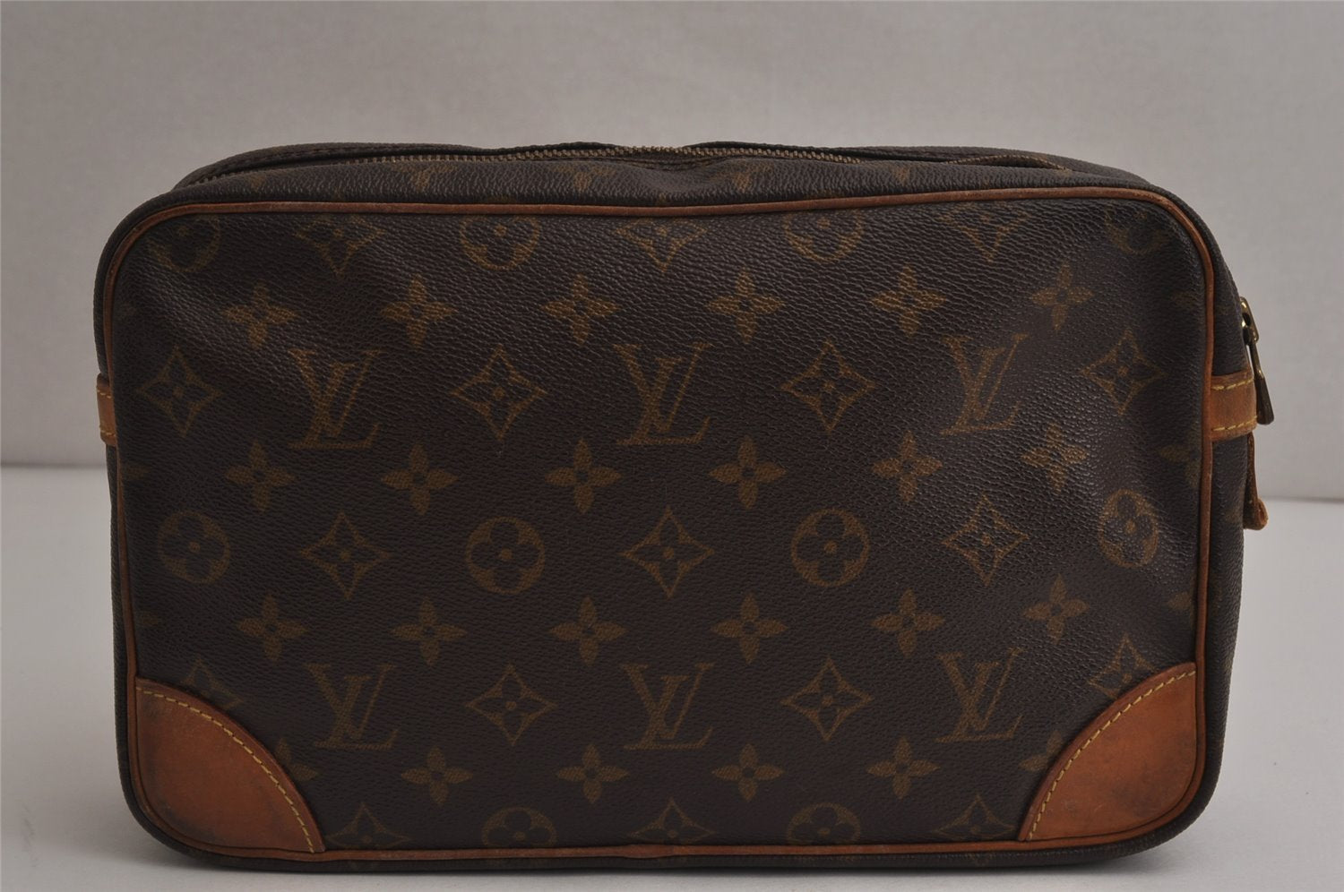 Authentic Louis Vuitton Monogram Compiegne 28 Clutch Hand Bag M51845 LV 0270K