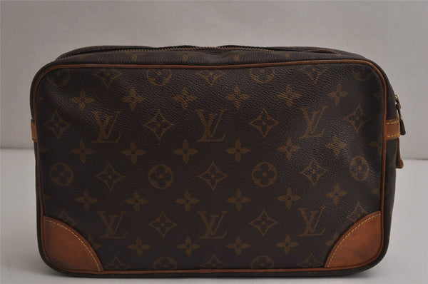 Authentic Louis Vuitton Monogram Compiegne 28 Clutch Hand Bag M51845 LV 0270K
