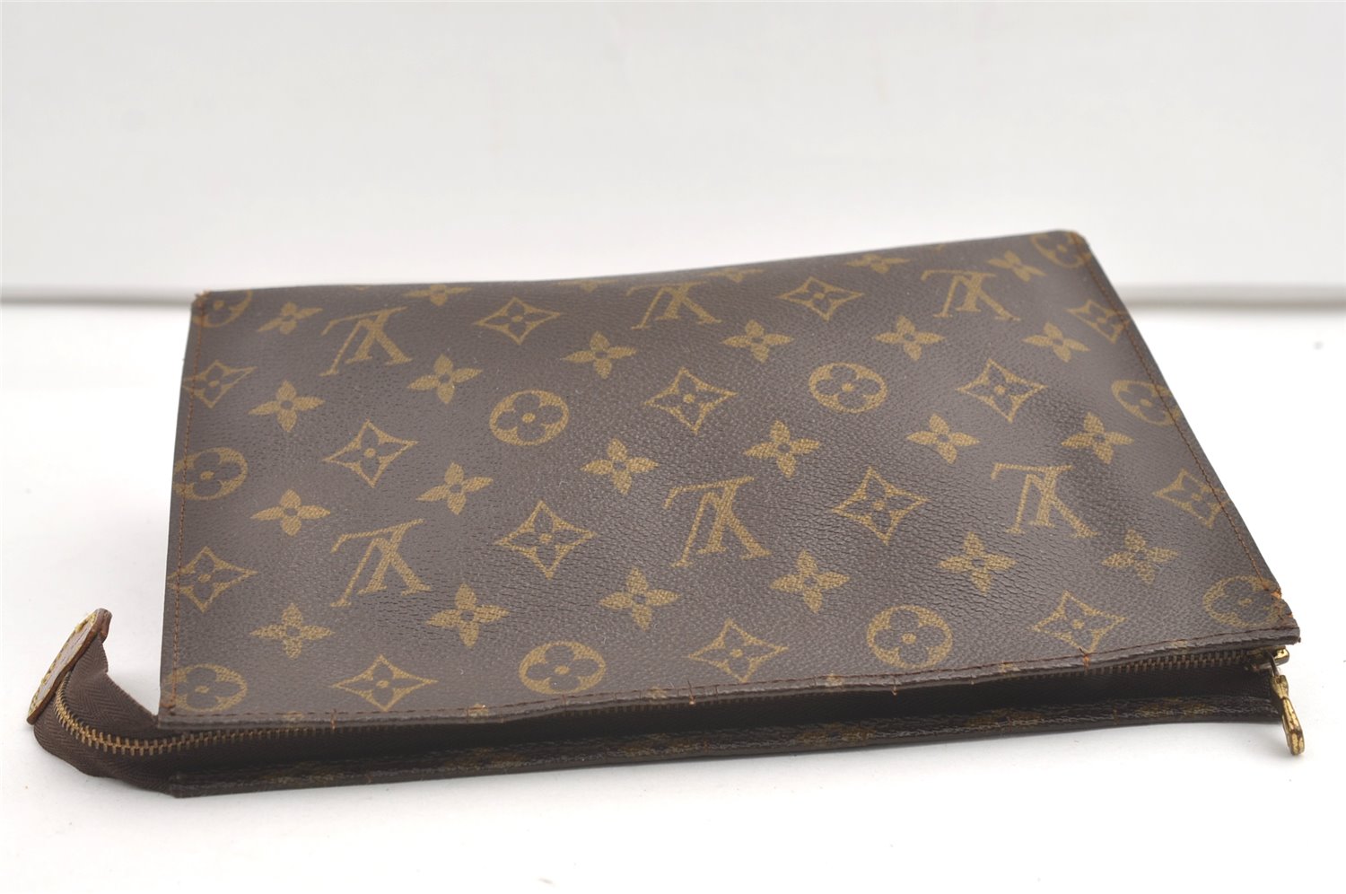 Auth Louis Vuitton Monogram Poche Toilette 26 Cosmetics Pouch Old Model LV 0271K