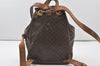 Authentic CELINE Vintage Macadam Blason Pattern Backpack PVC Leather Brown 0272J