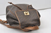 Authentic CELINE Vintage Macadam Blason Pattern Backpack PVC Leather Brown 0272J