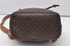 Authentic CELINE Vintage Macadam Blason Pattern Backpack PVC Leather Brown 0272J