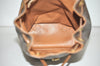 Authentic CELINE Vintage Macadam Blason Pattern Backpack PVC Leather Brown 0272J