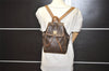 Authentic CELINE Vintage Macadam Blason Pattern Backpack PVC Leather Brown 0272J