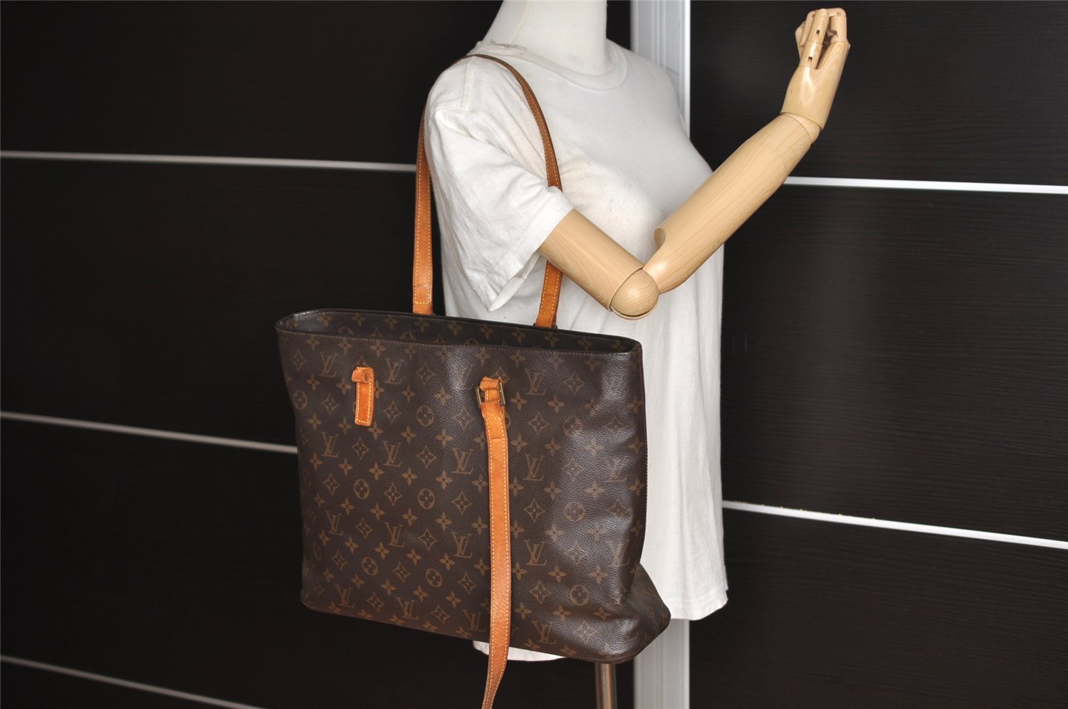 Authentic Louis Vuitton Monogram Luco Shoulder Tote Bag M51155 Junk 0273J
