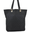 Authentic GUCCI Vintage Shoulder Tote Bag GG Canvas Leather 0021098 Black 0274J