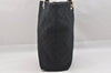 Authentic GUCCI Vintage Shoulder Tote Bag GG Canvas Leather 0021098 Black 0274J