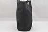 Authentic GUCCI Vintage Shoulder Tote Bag GG Canvas Leather 0021098 Black 0274J