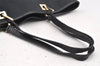 Authentic GUCCI Vintage Shoulder Tote Bag GG Canvas Leather 0021098 Black 0274J