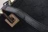 Authentic GUCCI Vintage Shoulder Tote Bag GG Canvas Leather 0021098 Black 0274J