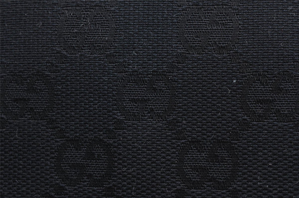 Authentic GUCCI Vintage Shoulder Tote Bag GG Canvas Leather 0021098 Black 0274J