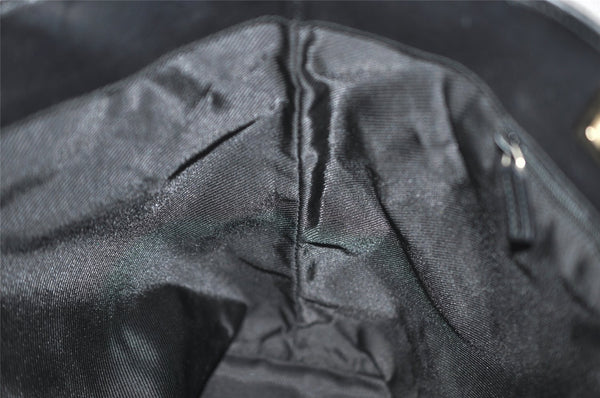 Authentic GUCCI Vintage Shoulder Tote Bag GG Canvas Leather 0021098 Black 0274J