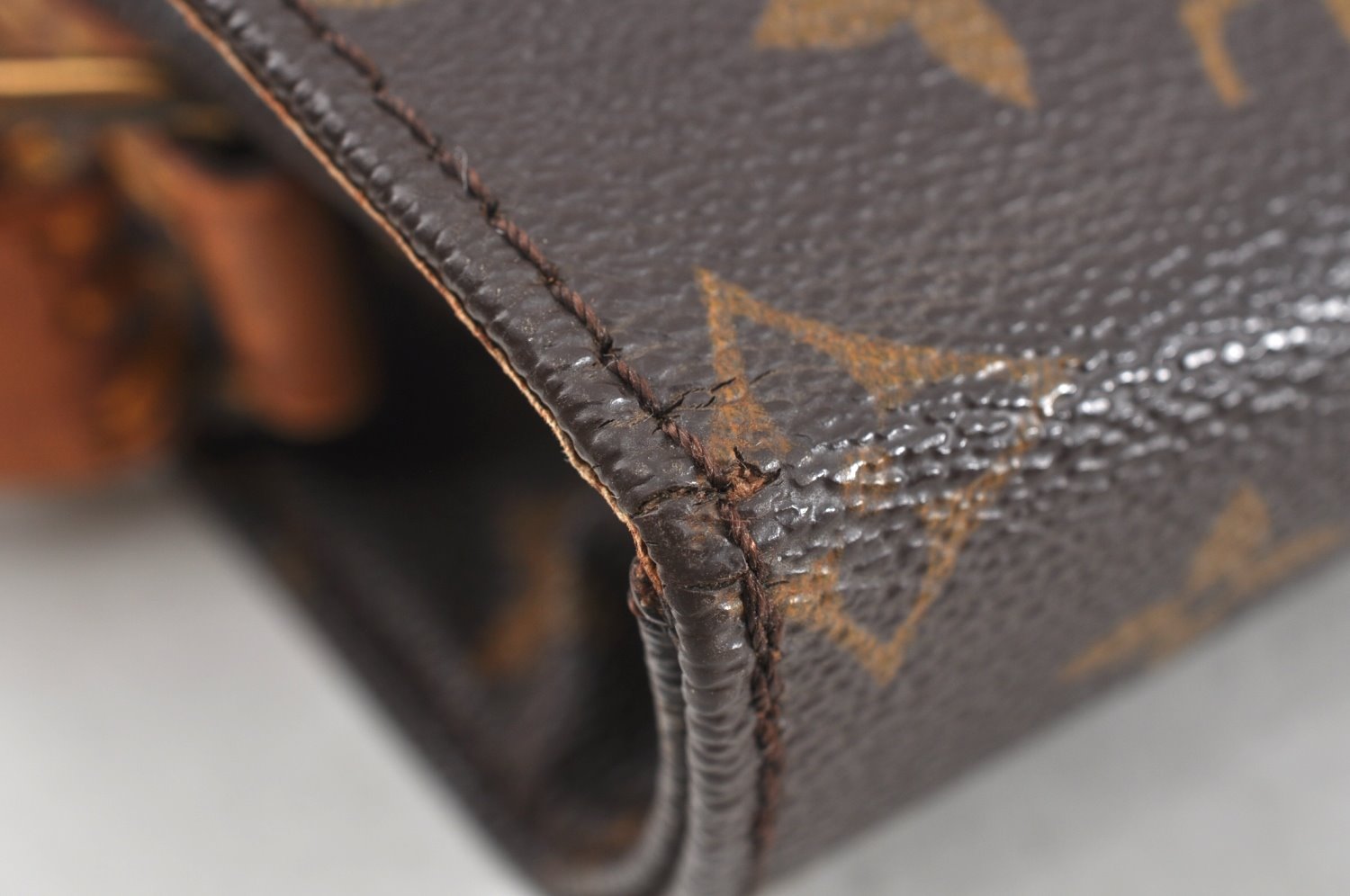 Auth Louis Vuitton Monogram Cartouchiere GM M51252 Shoulder Cross Bag Junk 0275J