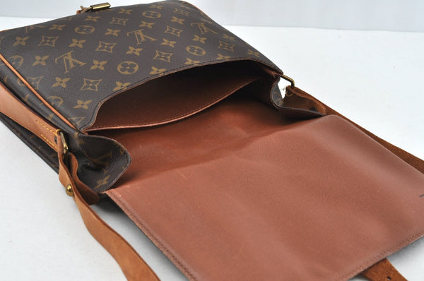 Auth Louis Vuitton Monogram Cartouchiere GM M51252 Shoulder Cross Bag Junk 0275J