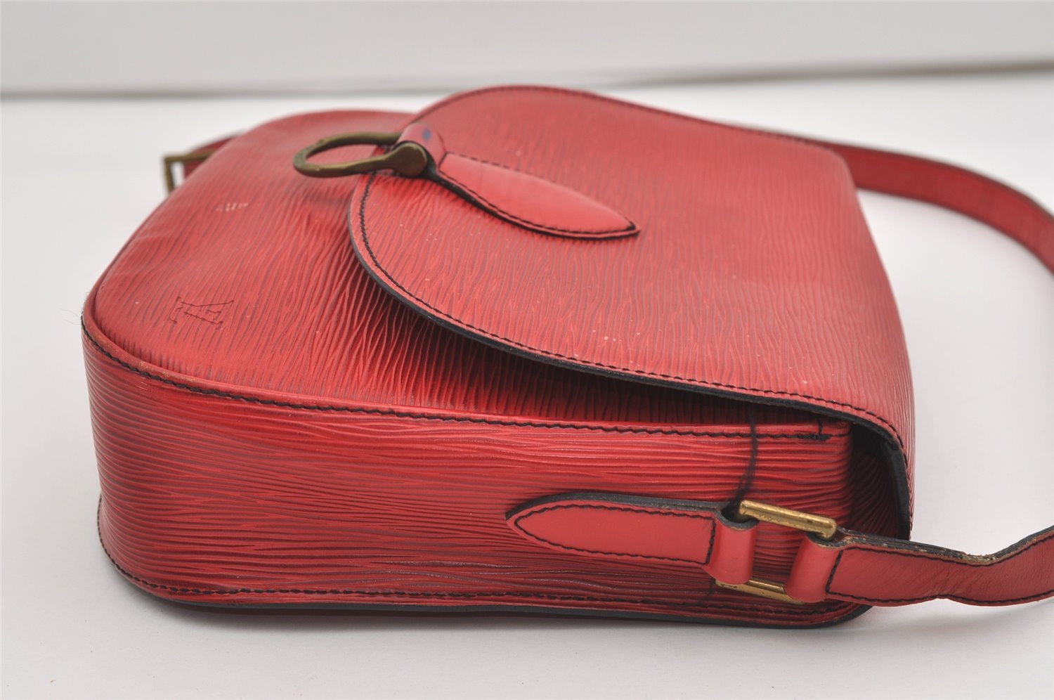 Auth Louis Vuitton Epi Saint Cloud GM Shoulder Cross Bag Red M52197 LV 0278J