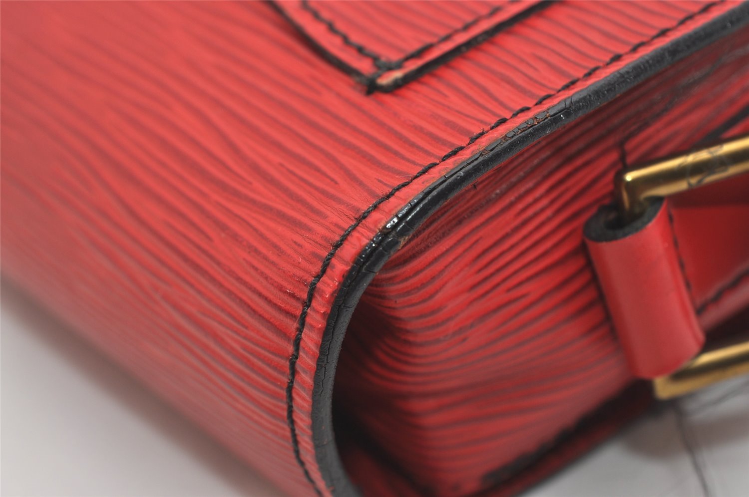 Auth Louis Vuitton Epi Saint Cloud GM Shoulder Cross Bag Red M52197 LV 0278J