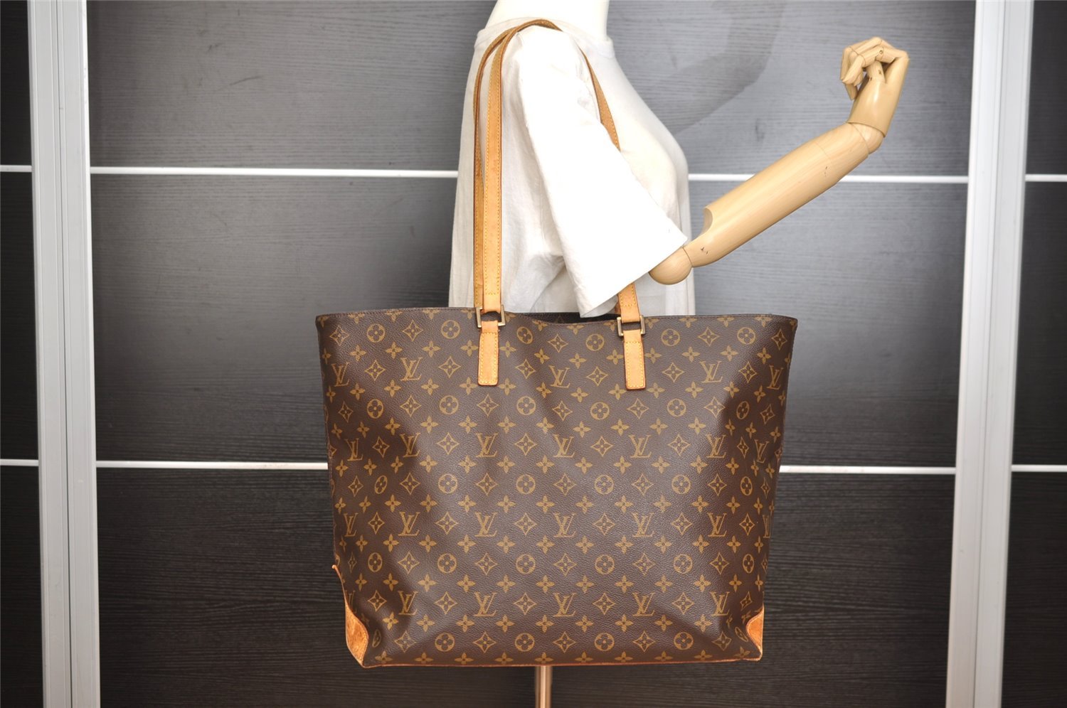 Authentic Louis Vuitton Monogram Cabas Alto Shoulder Tote Bag M51152 LV 0279J