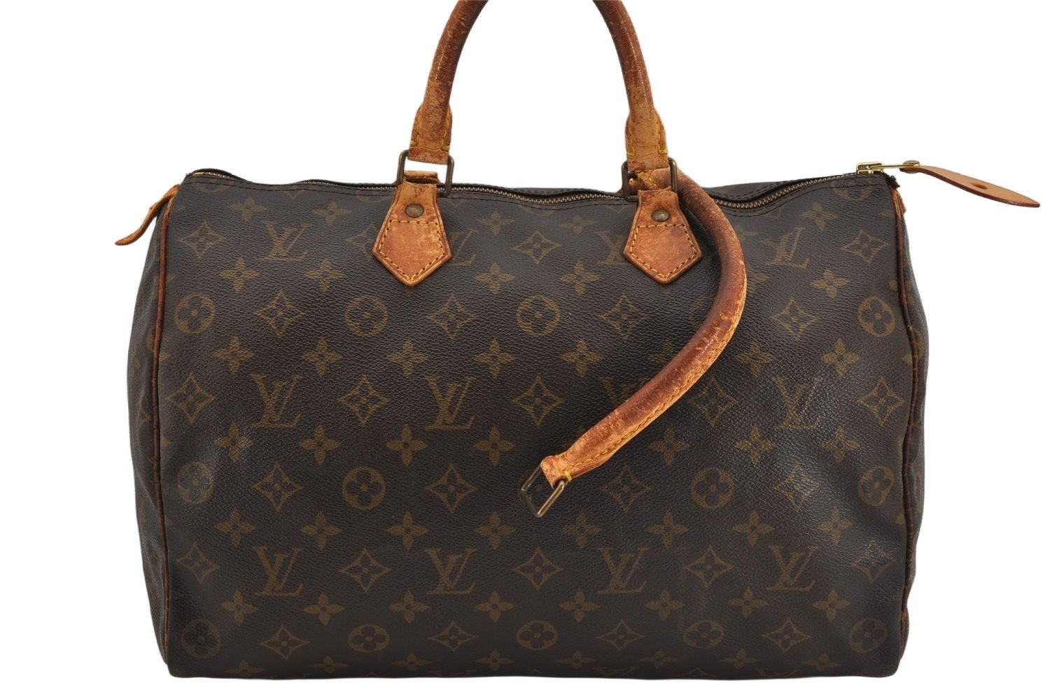 Authentic Louis Vuitton Monogram Speedy 35 Hand Boston Bag M41524 Junk 0281K