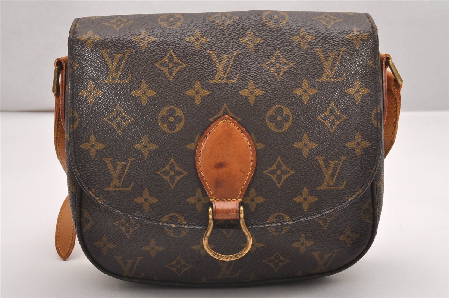 Authentic Louis Vuitton Monogram Saint Cloud GM M51242 Shoulder Cross Bag 0282J