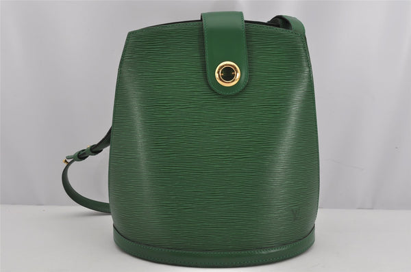 Authentic Louis Vuitton Epi Cluny Shoulder Bag Purse Green M52254 LV 0282K