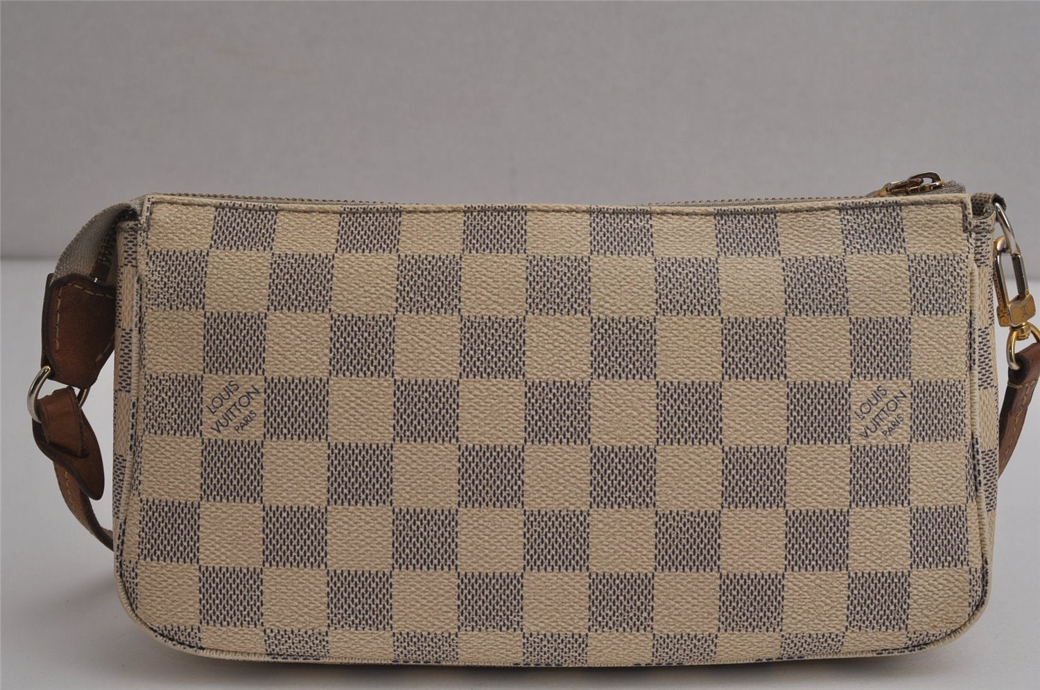 Authentic Louis Vuitton Damier Azur Pochette Accessoires Pouch N41207 LV 0283K