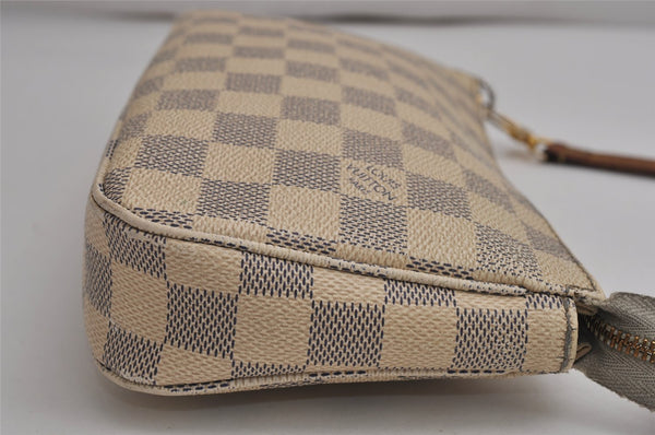 Authentic Louis Vuitton Damier Azur Pochette Accessoires Pouch N41207 LV 0283K