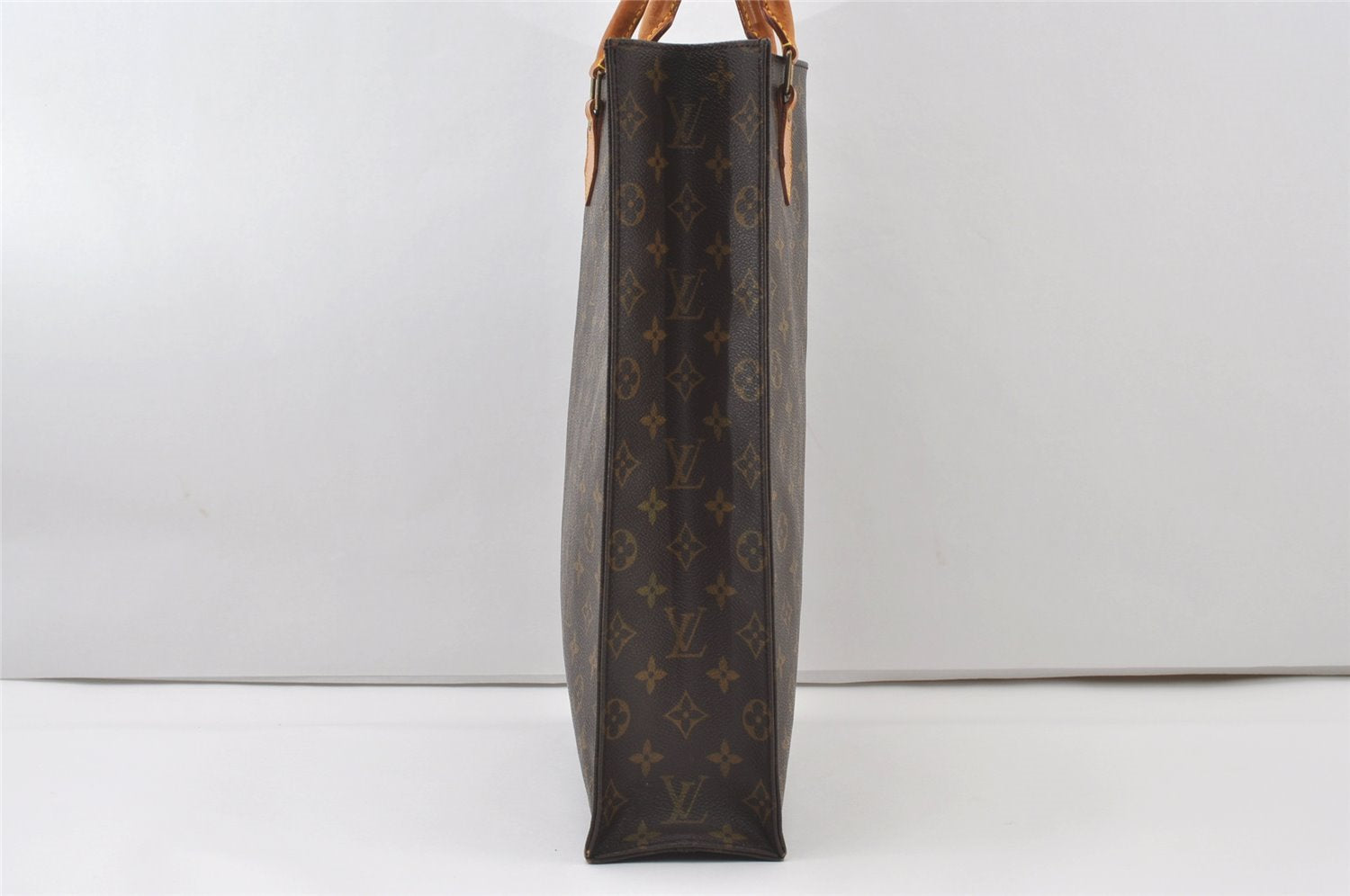 Authentic Louis Vuitton Monogram Sac Plat Hand Tote Bag M51140 LV Junk 0284J