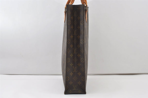 Authentic Louis Vuitton Monogram Sac Plat Hand Tote Bag M51140 LV Junk 0284J