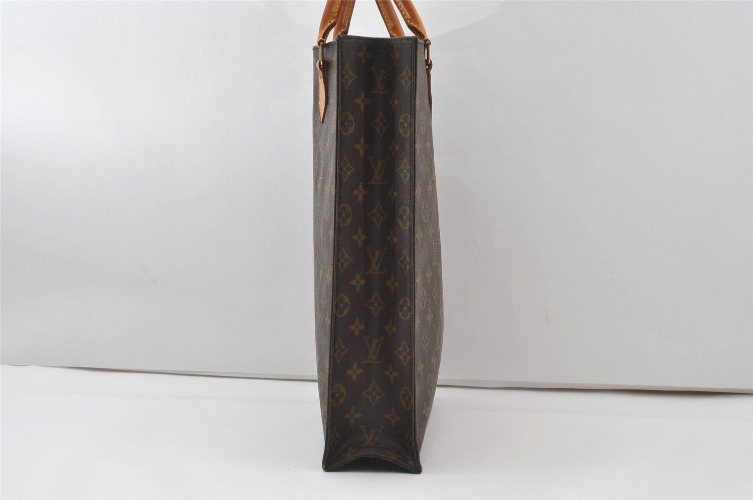 Authentic Louis Vuitton Monogram Sac Plat Hand Tote Bag M51140 LV Junk 0284J