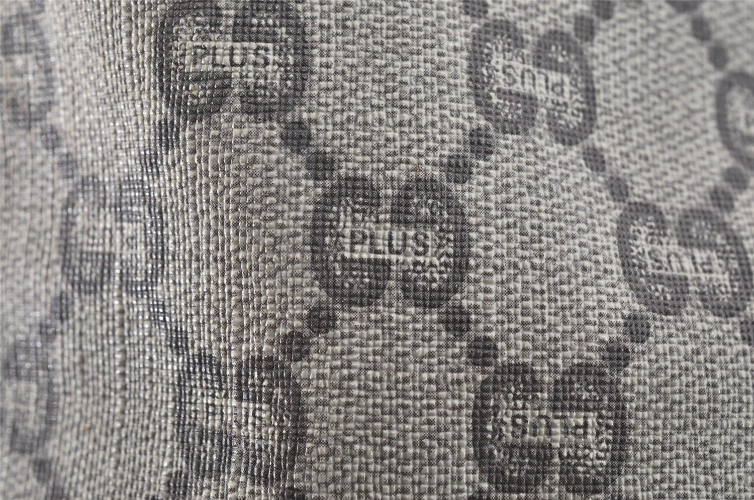 Authentic GUCCI Vintage GG Plus Shoulder Tote Bag GG PVC Leather Brown 0286J