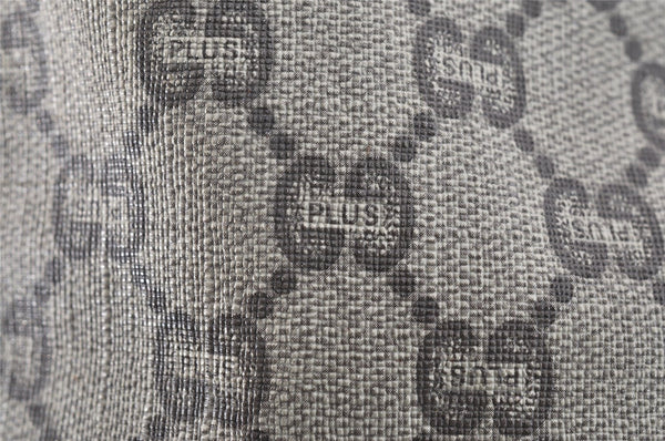 Authentic GUCCI Vintage GG Plus Shoulder Tote Bag GG PVC Leather Brown 0286J