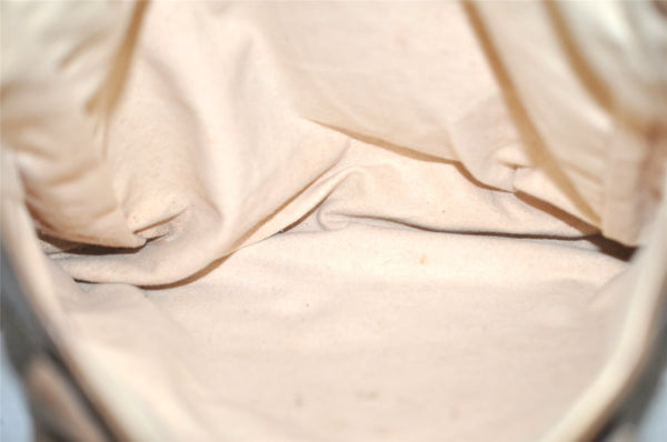 Authentic GUCCI Vintage GG Plus Shoulder Tote Bag GG PVC Leather Brown 0286J