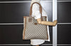 Authentic GUCCI Vintage GG Plus Shoulder Tote Bag GG PVC Leather Brown 0286J