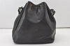 Authentic Louis Vuitton Epi Petit Noe Shoulder Drawstring Bag M59012 Black 0287J