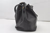 Authentic Louis Vuitton Epi Petit Noe Shoulder Drawstring Bag M59012 Black 0287J