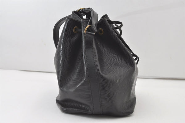 Authentic Louis Vuitton Epi Petit Noe Shoulder Drawstring Bag M59012 Black 0287J