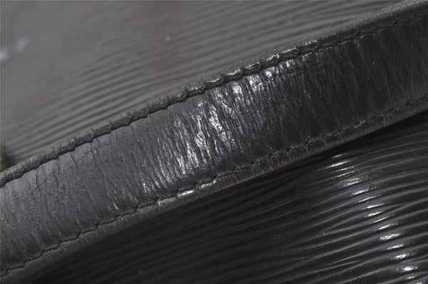 Authentic Louis Vuitton Epi Petit Noe Shoulder Drawstring Bag M59012 Black 0287J